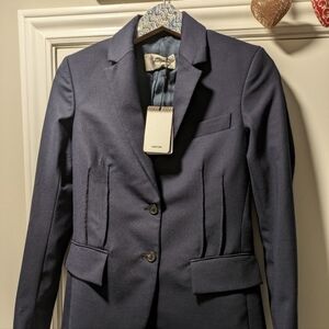 Mauro Grifoni Blue Tailored Blazer Size 38 NWT Designer Career Office Jacket